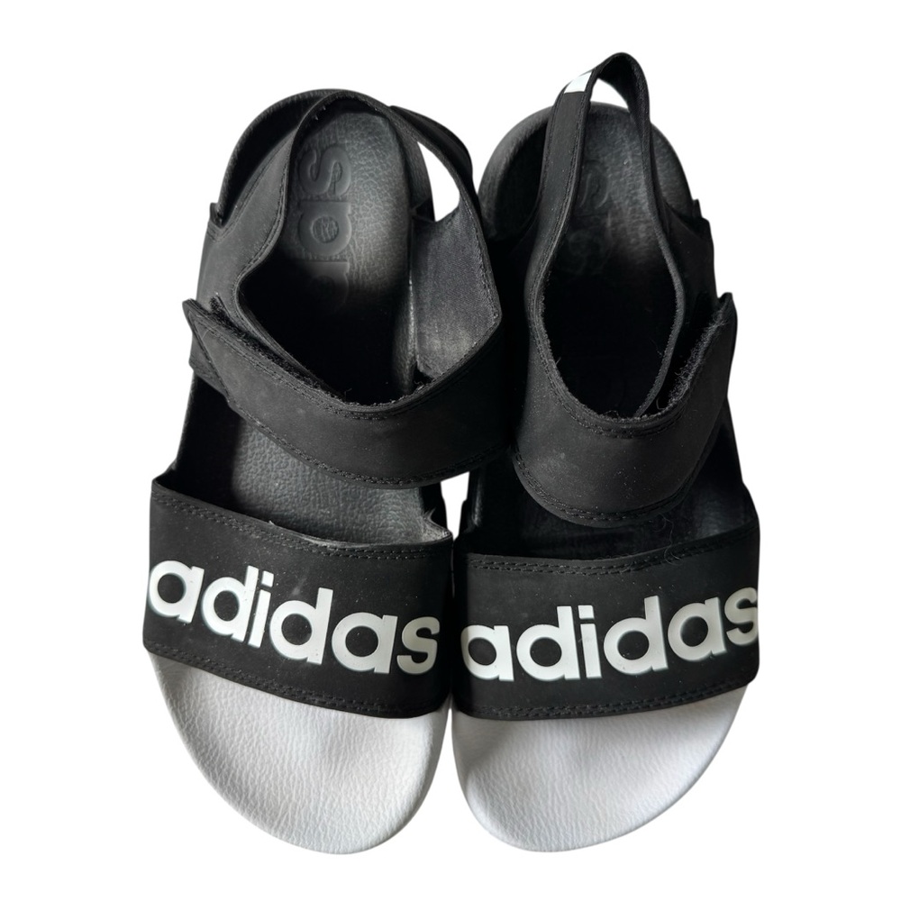 Adidas Black and White Sandals Size 6 women’s
